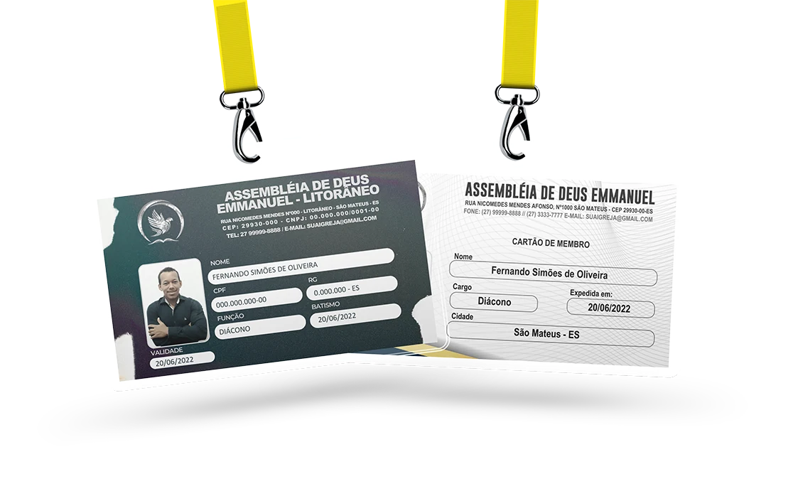 Carnet de Miembros con cordón