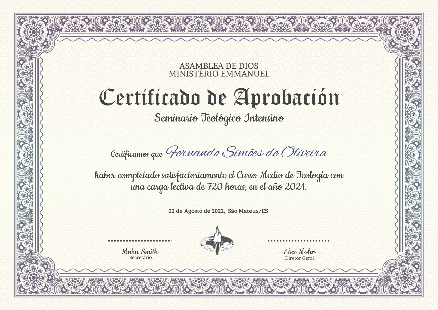 Certificado de Membresía