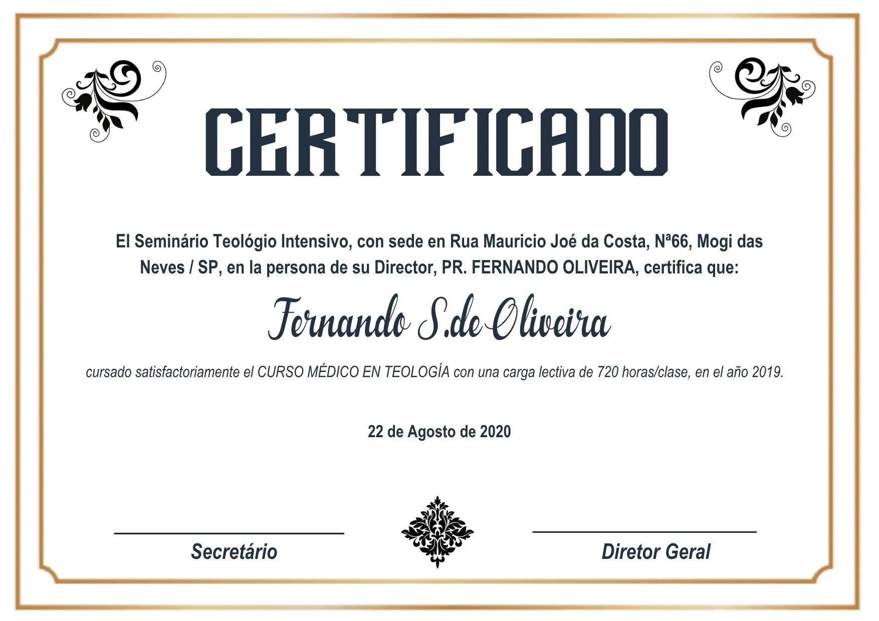 Certificado de Reconocimiento