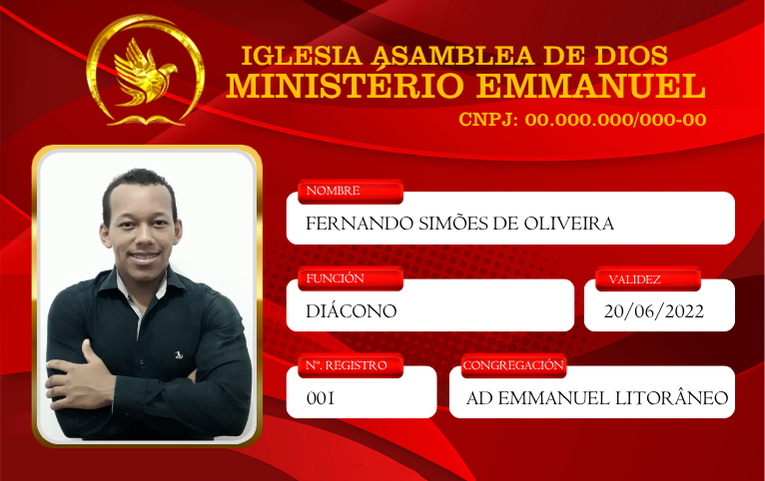 Carnet de Miembro frente modelo 1