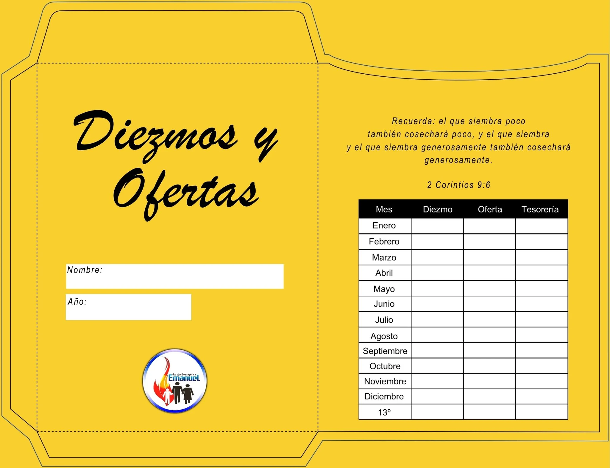 Sobre de Diezmos y Ofrendas 2